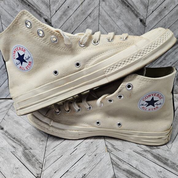 Converse Chuck Taylor All Star 70 Hi Comme des Garcons Play Creme Mens 9 - Picture 4 of 10